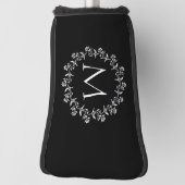 Hübsche Blumenkreuz-Monogramm Golf Headcover (Rotieren 90)
