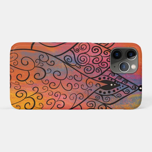 Hübsche Blumenkunst Case-Mate iPhone Hülle (Rückseite (Horizontal))