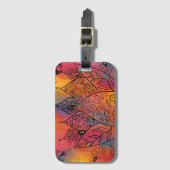 Hübsche Blumenkunst Gepäckanhänger (Vorderseite Vertikal)