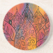 Hübsche Blumenkunst Getränkeuntersetzer (Vorne)