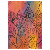 Hübsche Blumenkunst Klemmbrett (Rückseite)