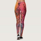 Hübsche Blumenkunst Leggings (Rückseite)