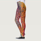 Hübsche Blumenkunst Leggings (Links)
