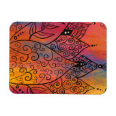 Hübsche Blumenkunst Magnet (Horizontal)