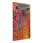 Hübsche Blumenkunst Mini Klemmbrett (Schrägansicht)