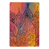 Hübsche Blumenkunst Mini Klemmbrett (Rückseite)