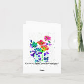 Hübsche Blumenkunst Notecards oder Gruß-Karten Karte (Rückseite)