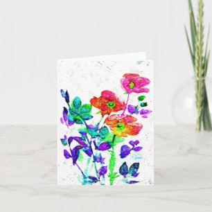 Hübsche Blumenkunst Notecards oder Gruß-Karten Karte