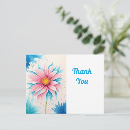 Hübsche Blumenkunst Postkarte (Stehend Vorderseite)