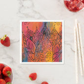Hübsche Blumenkunst Serviette (Beispiel)