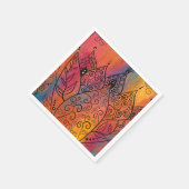 Hübsche Blumenkunst Serviette (Ecke)
