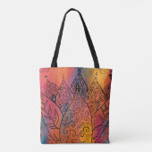 Hübsche Blumenkunst Tasche (Rückseite)