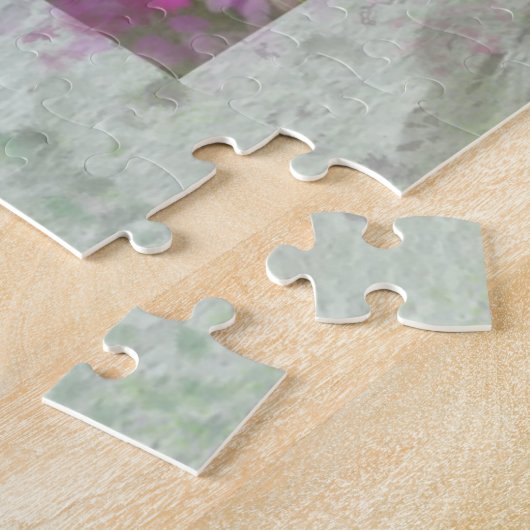 Hübsche Blumenlandschaft am Meer Puzzle (Seite)