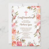 Hübsche Blumenmädchen-Bestätigungs-Einladung Einladung (Vorderseite)
