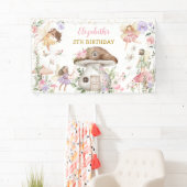 Hübsche Blumenmärsche Princess Girl Geburtstagspar Banner (Insitu)