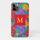 Hübsche Blumenmuster Mit Monogramm Case-Mate iPhone Hülle (Rückseite)