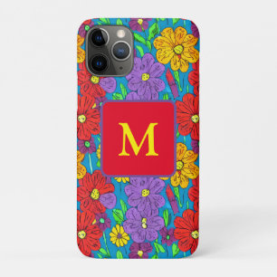 Hübsche Blumenmuster Mit Monogramm Case-Mate iPhone Hülle