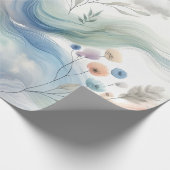 Hübsche Blumenmuster Pastellfarben Geschenkpapier (Ecke)