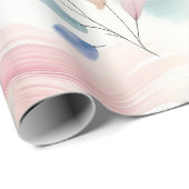 Hübsche Blumenmuster Pastellfarben Geschenkpapier (Rolleneckpunkt)