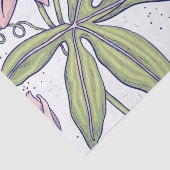 Hübsche Blumenmuster zum Essen in der Zeit l Pink Seidenpapier (Detail)