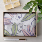 Hübsche Blumenmuster zum Essen in der Zeit l Pink Seidenpapier (Geschenk)