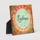 Hübsche Blumenpastel Boho Moderne Widerstandskraft Fotoplatte (Vorderseite)