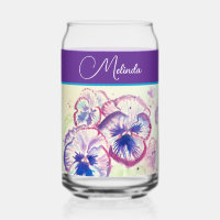 Hübsche Blumenpastel Pansy Lila Aquarellfarbe Schü