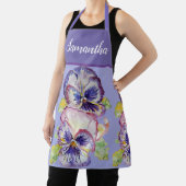 Hübsche Blumenpastel Pansy Lila Frauen Kunst, Schü Schürze (InSitu)