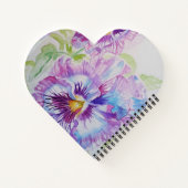 Hübsche Blumenpastel Pansy Lila Niedliche Girls Notizblock (Rückseite)