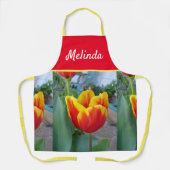 Hübsche Blumenpastete Tulip Pink Bee Schürze (Vorderseite)