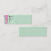 Hübsche Blumenrand-Visitenkarten Mini Visitenkarte (Vorne/Hinten)