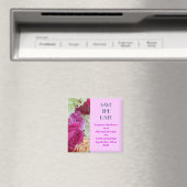 Hübsche Blumenrosa-Blume Save the Date Hochzeit Magnet (In Situ (Geschirrspüler))
