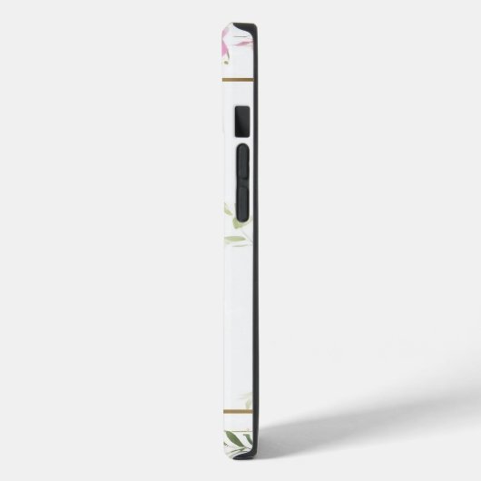 Hübsche Blumenrosa Schmetterlinge iPhone 14 Fall Case-Mate iPhone Hülle (Rückseite / Links)