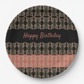 Hübsche Blumenrunde Pappteller (Vorderseite)