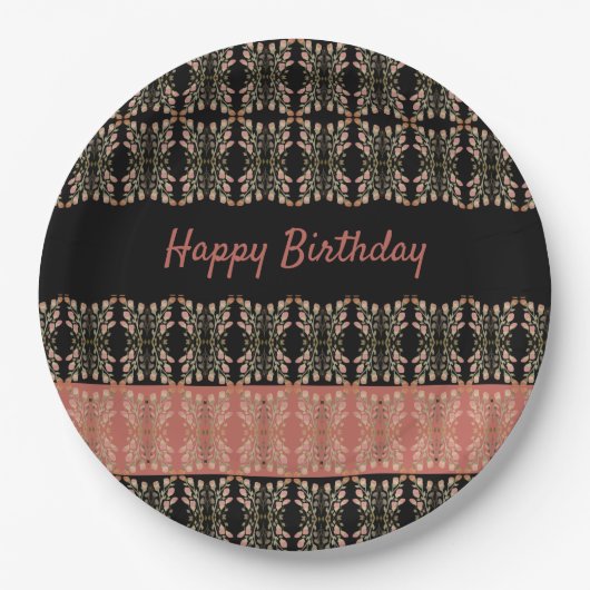 Hübsche Blumenrunde Pappteller (Vorderseite)