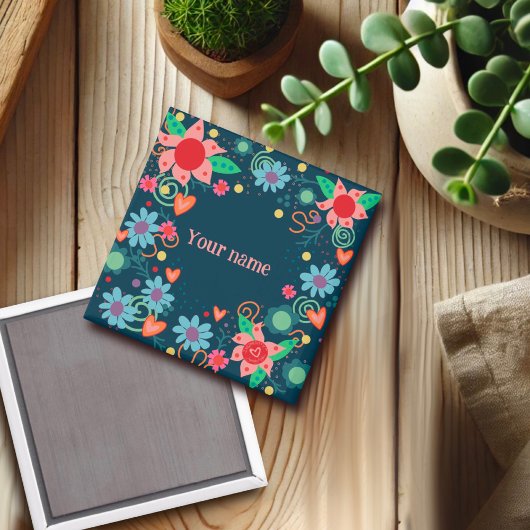 Hübsche Blumenschärte - individuelle Inspirivität Magnet