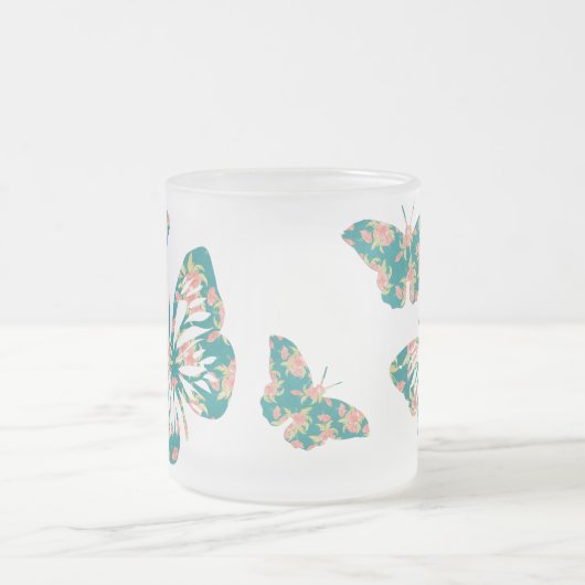 Hübsche Blumenschmetterlinge Mattglastasse (Mittel)