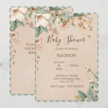 Hübsche Blumenschrift Typografie Modernes Baby