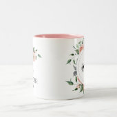 Hübsche Blumensorte Personalisiert Beste Großmutte Zweifarbige Tasse (Mittel)
