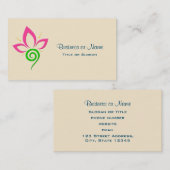 Hübsche Blumensymbolgestaltung Visitenkarte (Vorne/Hinten)