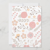 Hübsche Blumentherz Bridal Dusche Einladung (Rückseite)