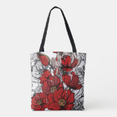 Hübsche Blumentoilette Tasche (Rückseite)