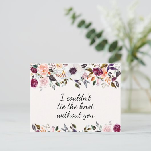 Hübsche Blumenüberdachungskarte Postkarte (Stehend Vorderseite)