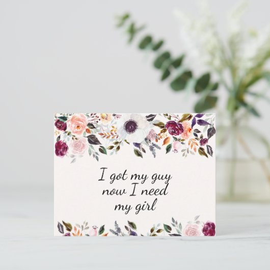 Hübsche Blumenüberdachungskarte Postkarte (Stehend Vorderseite)