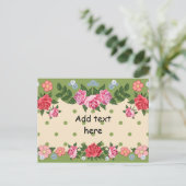 hübsche Blumenvorlage, fertig für die individuelle Postkarte (Stehend Vorderseite)