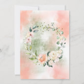 Hübsche Blumenwasser-Hochzeit Save The Date (Rückseite)