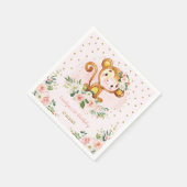 Hübsche Blumenzähne Kinderdusche Wild Ein Geburtst Serviette (Ecke)