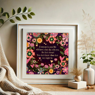 Hübsche Blumenzauberkunst des letzten Tages Poster