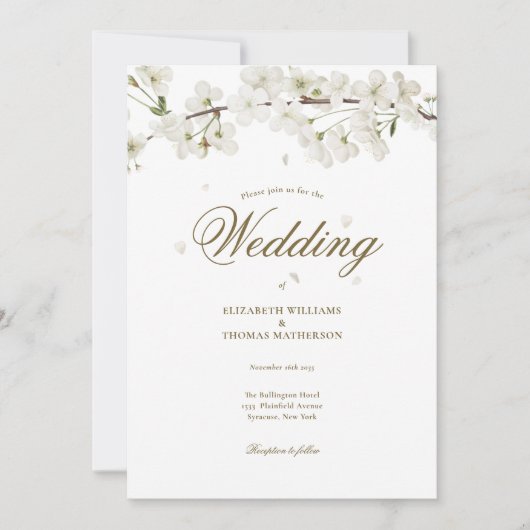 Hübsche Blumenzehen Einladung (Vorderseite)