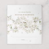 Hübsche Blumenzehen Platzkarte (Außenseite Aufgefaltet)